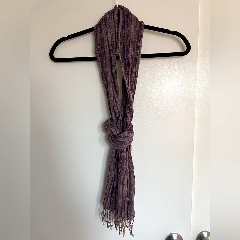 Long purple scarf